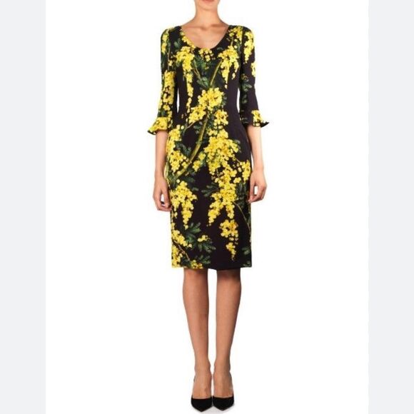 NWOT Dolce&gabbana mimosa print dress - Picture 1 of 7